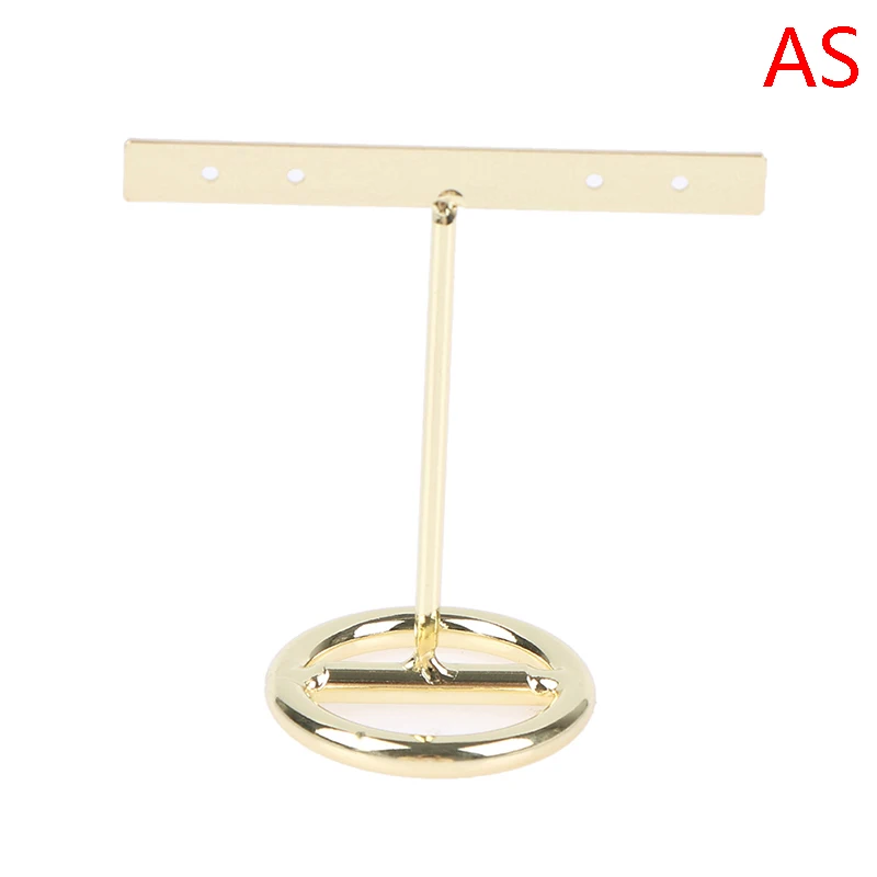 ゴールドメタルのt字型ブレスレットリングイヤリングイヤリングオーガナイザージュエリーホルダースタンドネックレスブレスレットディスプレイラック