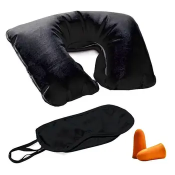 

CUSCINO COLLO MASCHERINA E TAPPI ORECCHIE SET PER VIAGGIARE COMODI TRAVEL SLEEPY