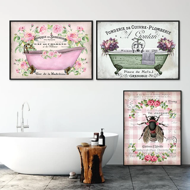 Vintage Bathroom Posters