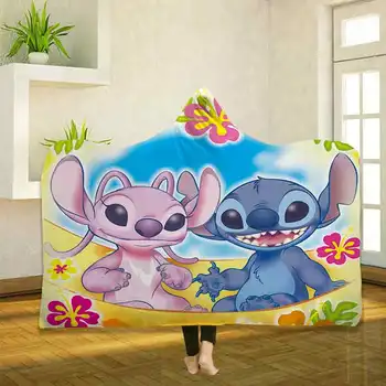 

Anime cartoon 3D Printing Throw Hooded Blanket Wearable Warm Fleece Bedding Office Quilts Soft Adults Travel 04