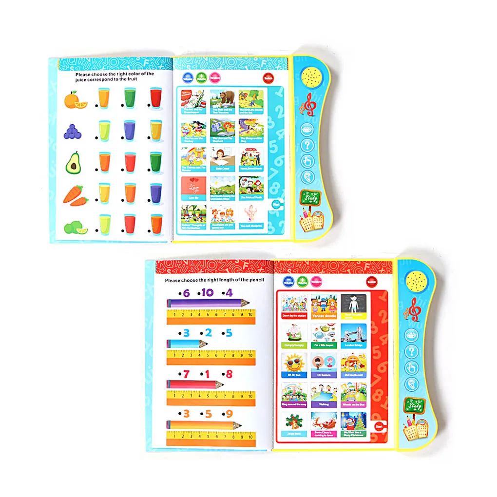 Дети раннего обучения звуковая книга дети английские буквы слова цвета Животные электронная книга с ручкой