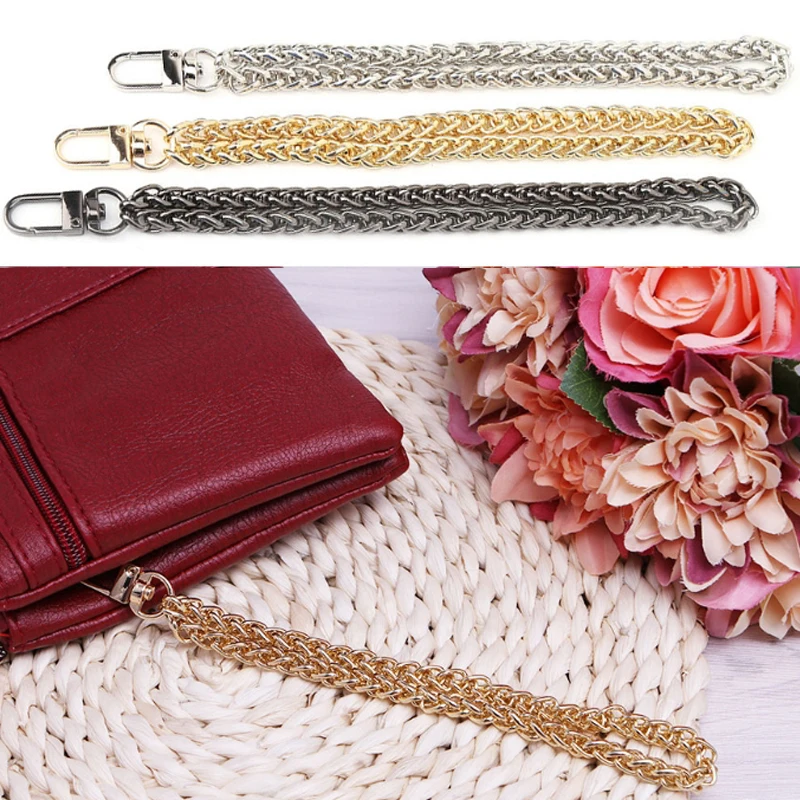 

Ultralight Aluminum Chains DIY Gold, Silver, Gun Bag Strap Replacement Purse Chain Shoulder Bag Straps For Small Handbags