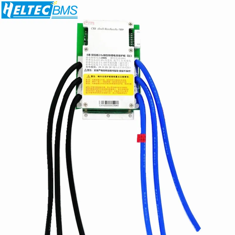 

continuous current 200A 8S Lifepo4 BMS 200A protection board single string 2.5-3.65v protection balance LED Light