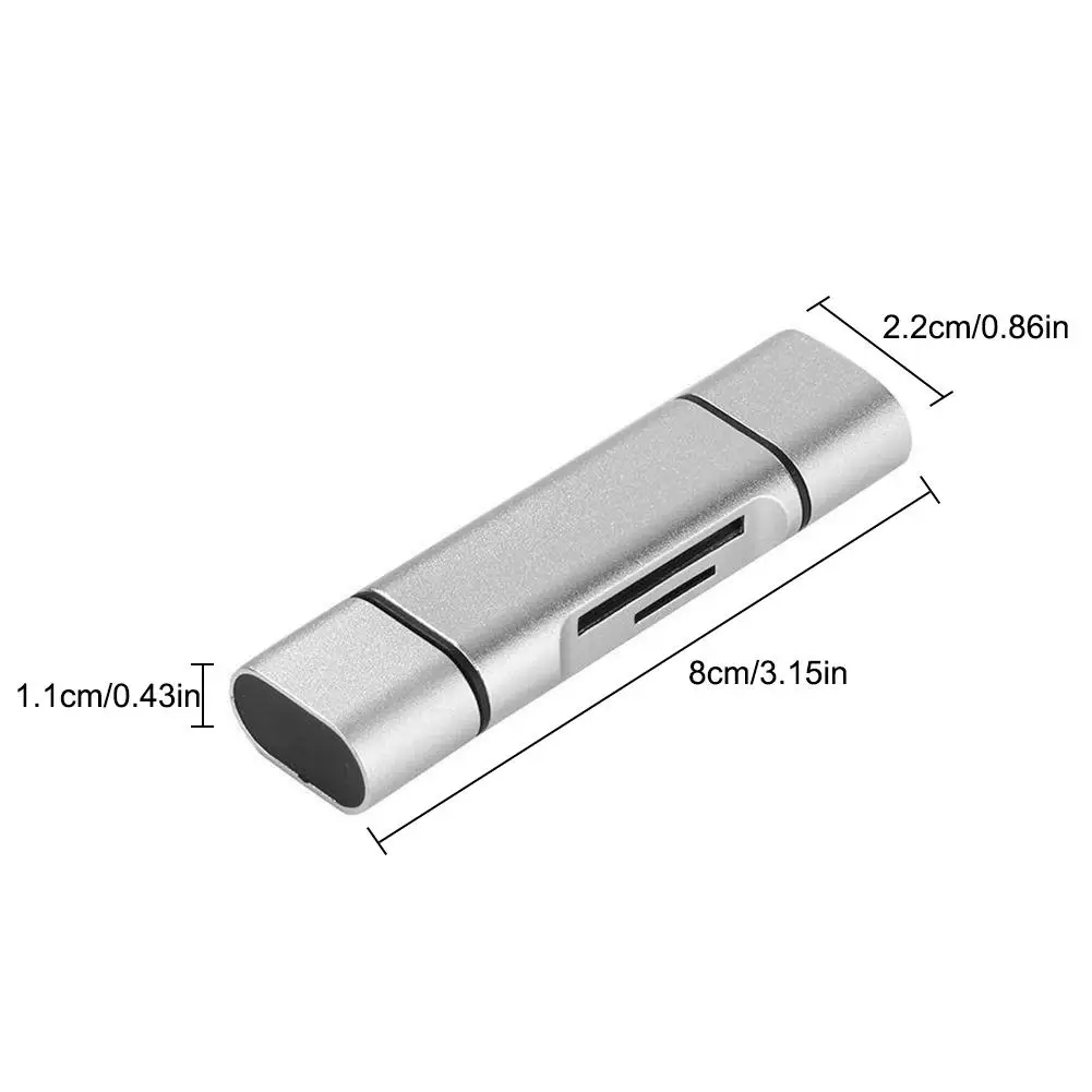 Устройство для чтения карт памяти 5 в 1 type C OTG с интерфейсом USB Female ПК 3 0 адаптер TF