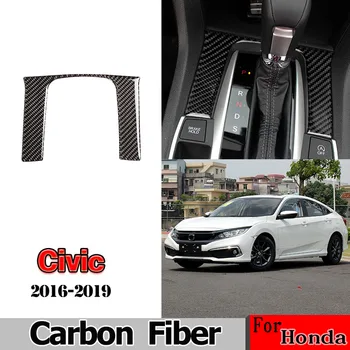 

For Honda Civic (FC/FK) 2016-2019 Real Carbon Fiber 3D Sticker Gear Shift Panel Cover Trim Interior Car Accessories
