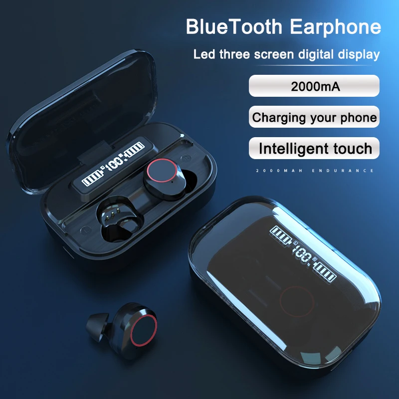 

Наушники Fone TWS Bluetooth 5,1 с зарядным футляром, беспроводные наушники, спортивные водонепроницаемые наушники-вкладыши, гарнитура с микрофоном