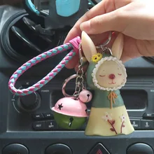 Виниловый брелок для ключей креативный мисс кролик кулон пары маленькие подарки мультфильм анимационный Брелок Автомобильная сумка Подвеска