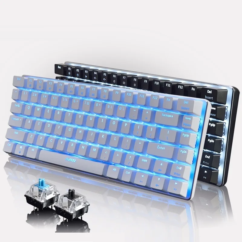 

RGB backlit Mechanical game keyboard 18 82 USB keys with blue/black axis keyboard for professional gamers laptop