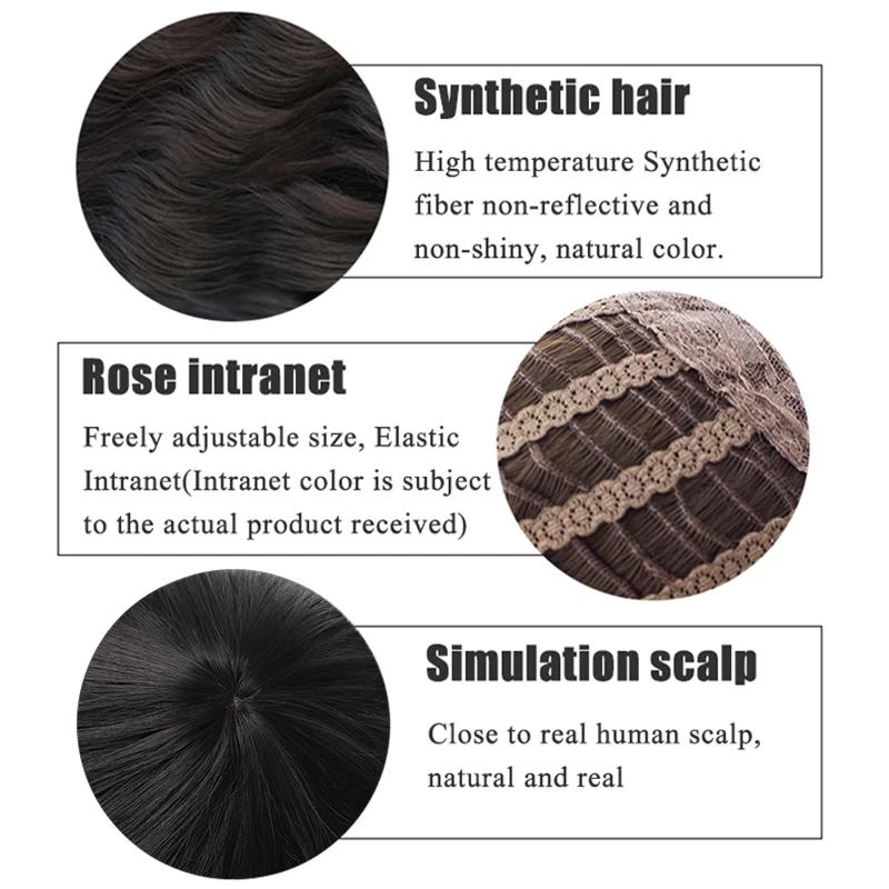 Synthetic Wig Ailiade Black Men's 12" Short Straight With Bangs For Women Male Boy Cosplay Anime Party Daily Costume