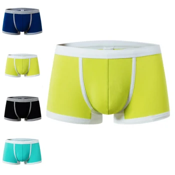 

Men's Underwear 1PCS Male Cotton Panties Breathable Boxer Man Solid Color Underpants Quick-drying Comfortable Shorts