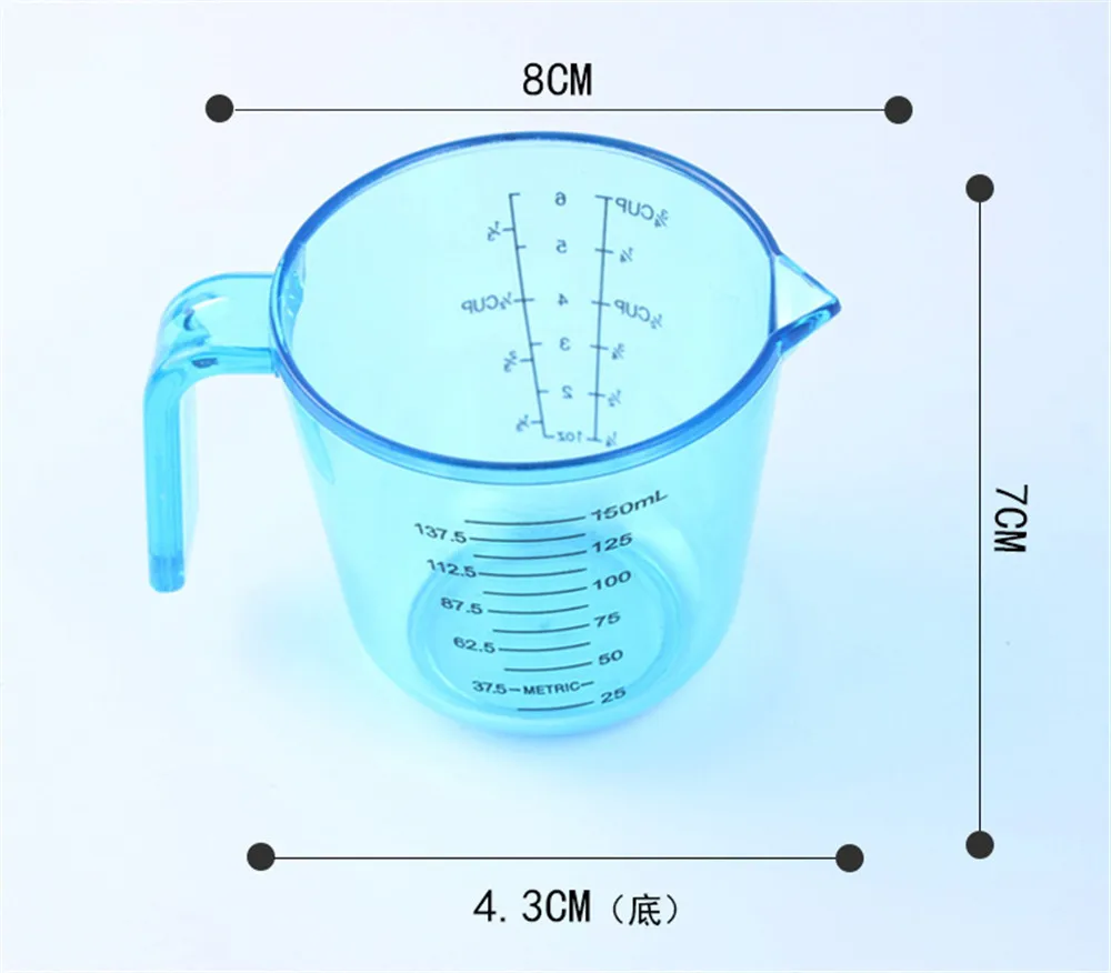150 мл пластиковый мерный стакан кувшин жёлоб для бетонной смеси поверхность кухонный инструмент качественная чашка с градуированным качеством Кухонные гаджеты