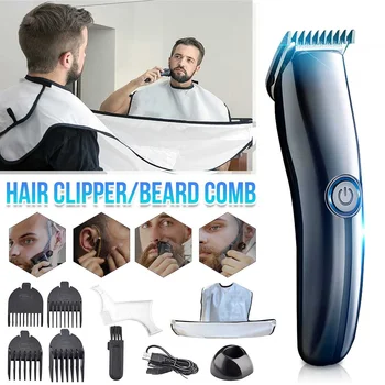 

Men's Electric Hair Clipper Set Cordless Clippers Adult Razors Trimmers Corner Razor With Adjustable Comb Row Beard Comb