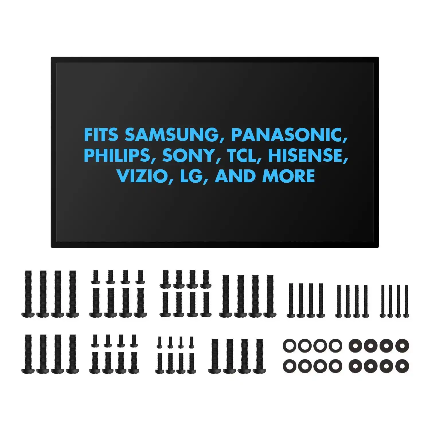 Tv Mounting Hardware Kit M4 M5 M6 M8 Tv Monitor Screws And Spacer Washers Fit Most Tvs Up To 80inch Wall Mount Bracket Screws Aliexpress