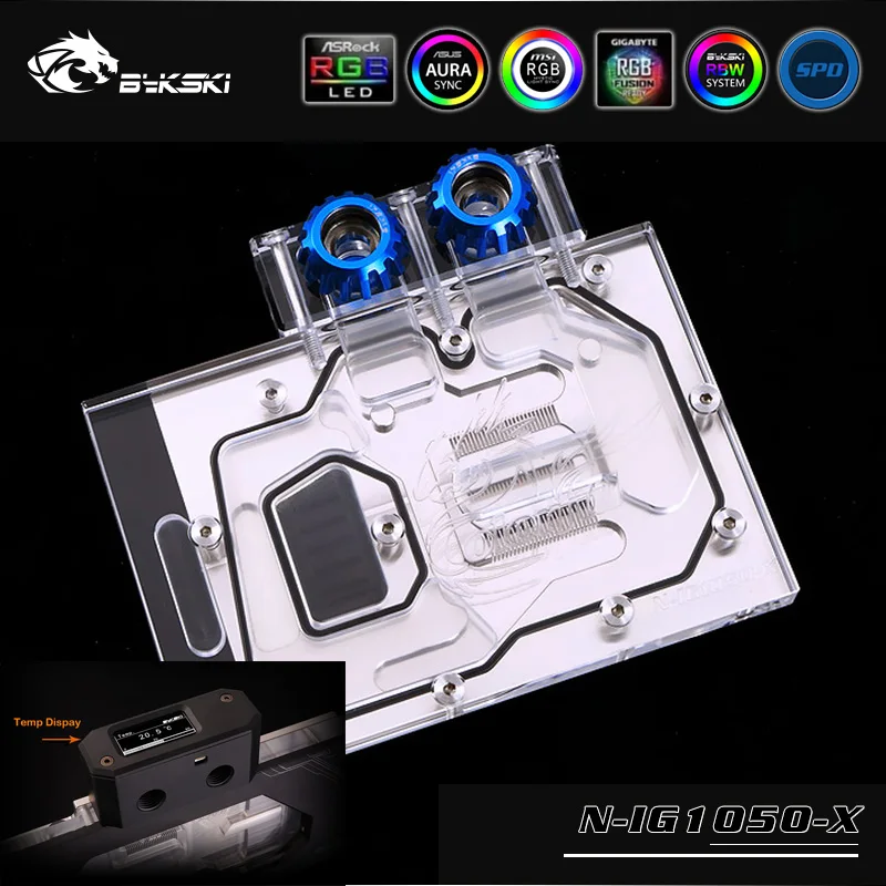 Bykski N IG1050 X VGA полное покрытие водяного охлаждения блок с светодиодный для