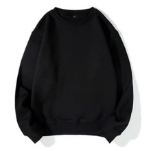 Solid Color Pure Cotton Hoodie Couples Crew Neck Plus Size Korean Style Women Sweatshirt Student Loose Fit 2020 Spring Autumn
