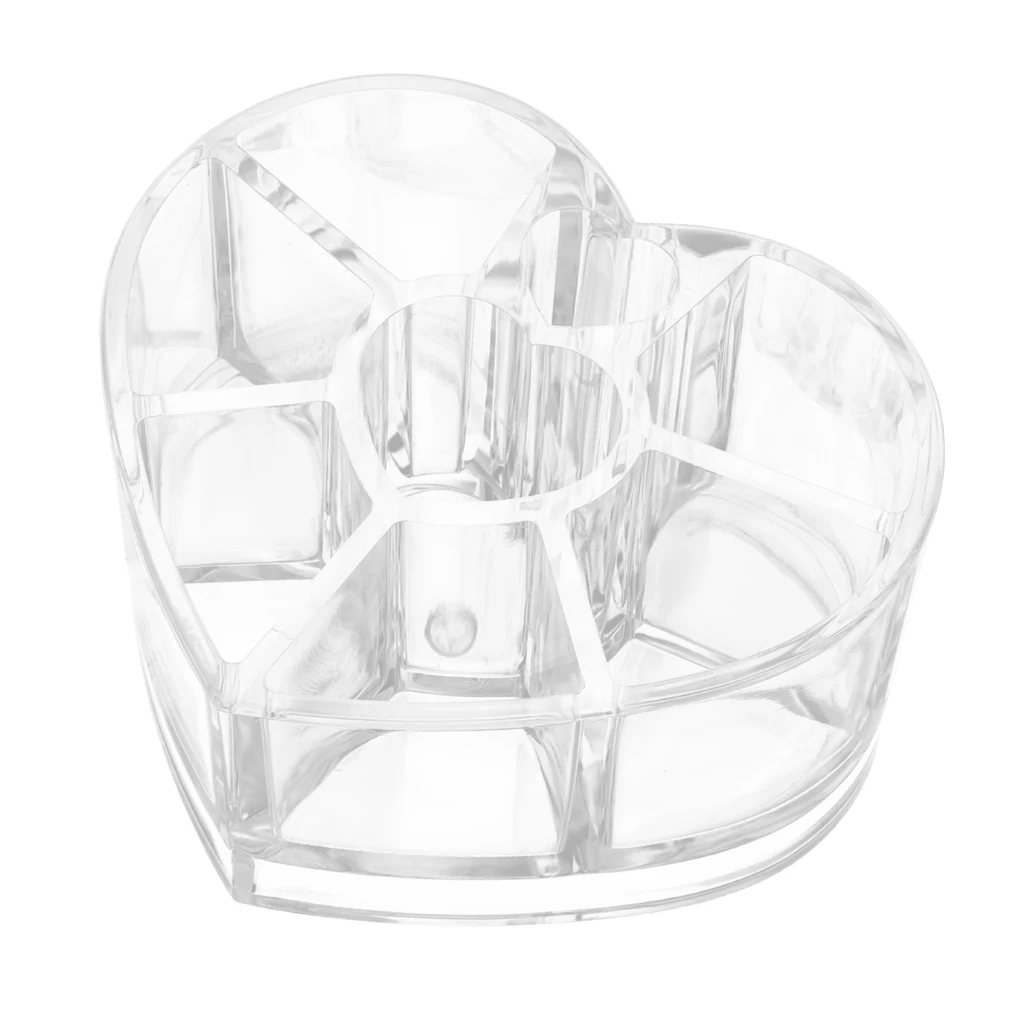Clear Acrylic Makeup Organizer for Cosmetic Brushes, Lipstick, Lip Gloss, Lip / Eye Pencil