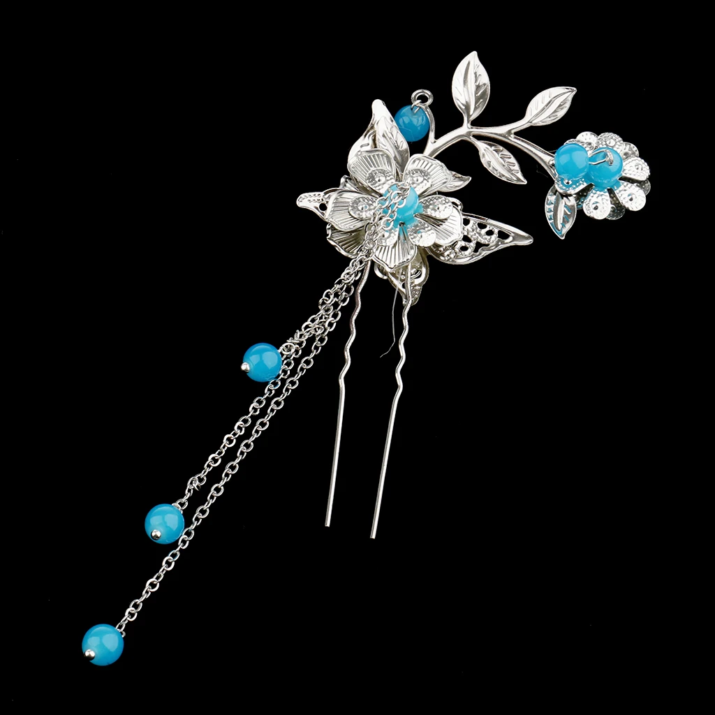 Kanzashi Hairpin Japanese Hair Clip U Pin Tassels for Kimono Bride  Lady