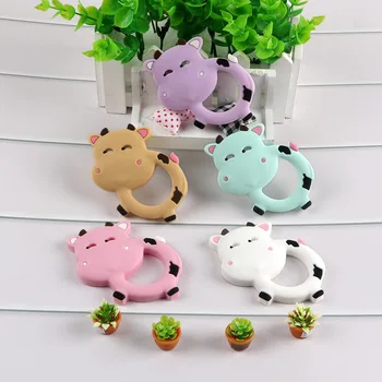 Kovict BPA Free 5/10pcs Cow Silicone Baby Teether Rodent Baby Teething Toys Chewable Animal Shape Baby Products Nursing Gift 1