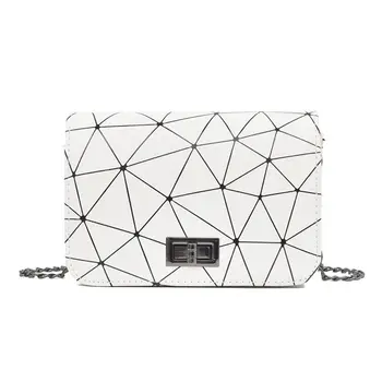

New Fashion Womens Handbags Shoulder Bags Geometry Plaid Coin Purse 3EE