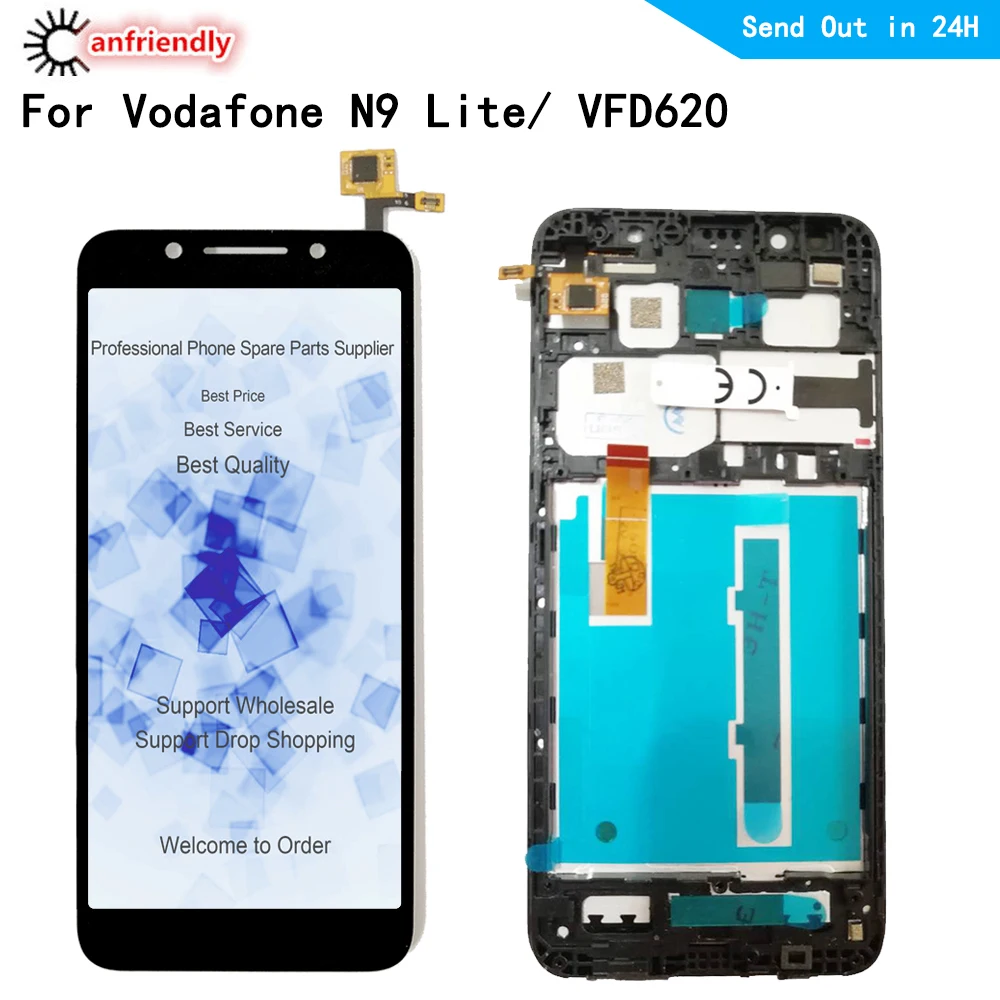 ЖК дисплей для Vodafone Smart N9 lite VFD620 N9lite сенсорная панель экран Переднее стекло