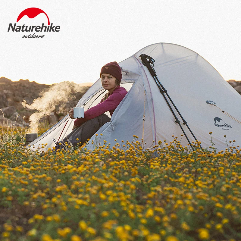 Naturehike Cloud Up Camping Tent Ultralight Portable 2 People Tents Outdoor Waterproof Tourist Hike Double Layer Tent 10D Nylon 5