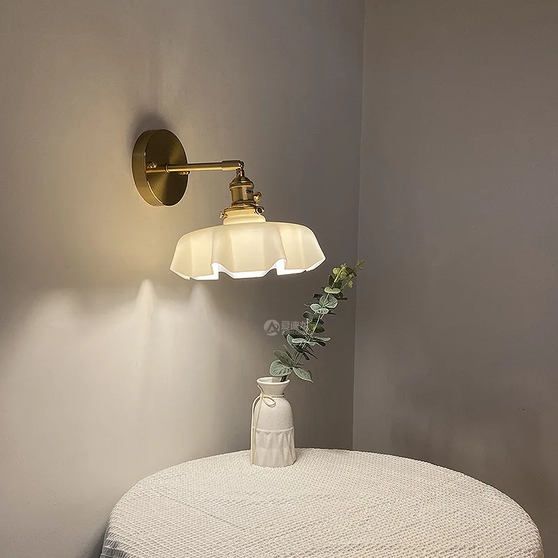 IWHD New Nordic Modern LED Wall Lamp Beside Bedroom Living Room Stair Light Switch 4 Colors Glass Wandlamp Luminaria