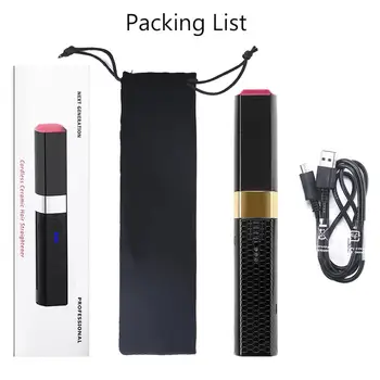 

Mini Usb Cordless Hair Straightener With Power Bank Lock System Travel Flat Irons Portable Wireless Straightening Hair Iron 35P