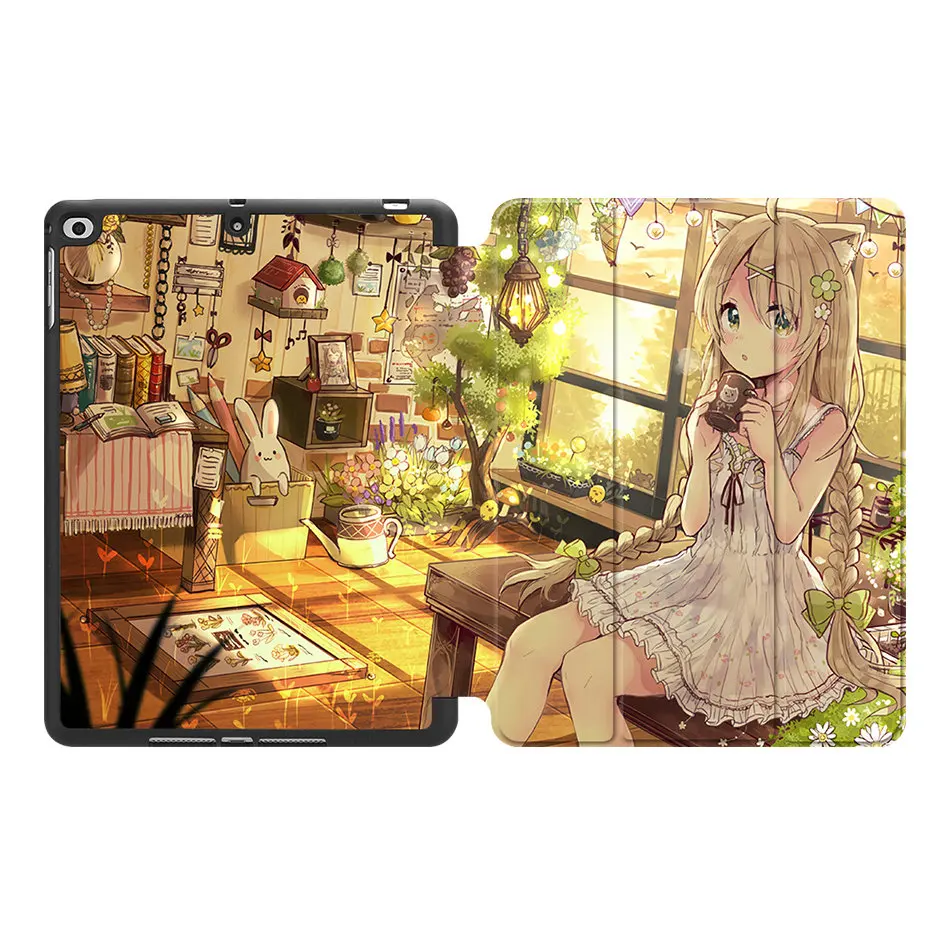 IPTPU10 Чехол MTT Anime Girl для iPad 9,7 дюймов TPU мягкая задняя кожаная откидная смарт-крышка для iPad Air 1 Air 2 чехол для планшета держатель для карандаша - Цвет: IPTPU10