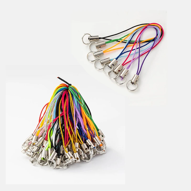 Mixed Colors 20pcs/lot Thread Cord Key Ring DIY Bag Key Ring Bags Toys