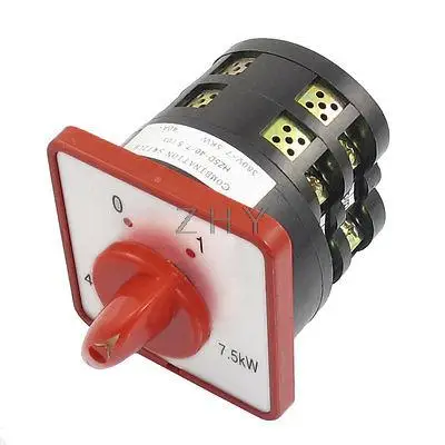 

AC 380V 40A Lock 7.5KW 8-Terminal 2 Position Cam Combination Changeover Switch