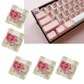 

5pcs/pack TTC Pink Switch Mechanical keyboard Switch 3pin 100 Million Lives