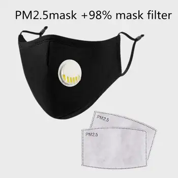 

PM2.5 Mask With Breathing Valve With Mask Filter Gasket With 98% Filterability Is Better Than KN95 Or FFP2 Equivalen To FFP3