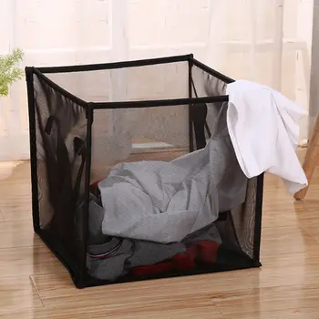 

Breathable Dirty Laundry Organizer Mesh TypeFoldable Household Laundry Basket Sorter With Handle Large Capacity Storage Bag