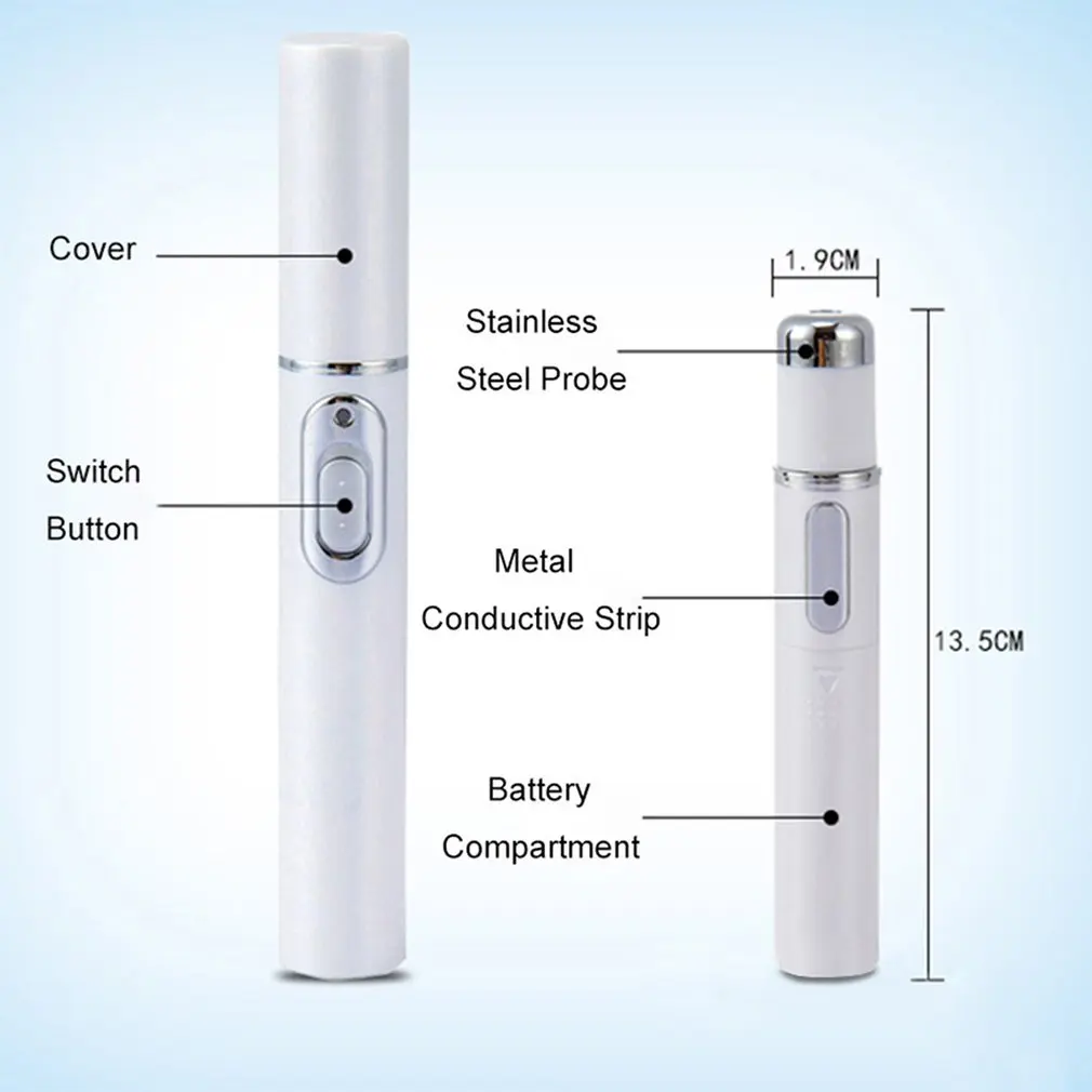 Kd-7910 Acne Laser Pen Machine Blu-Ray Acne Pen Portable Wrinkle Toxin Removal Treatment Massage Stainless Pen Massage