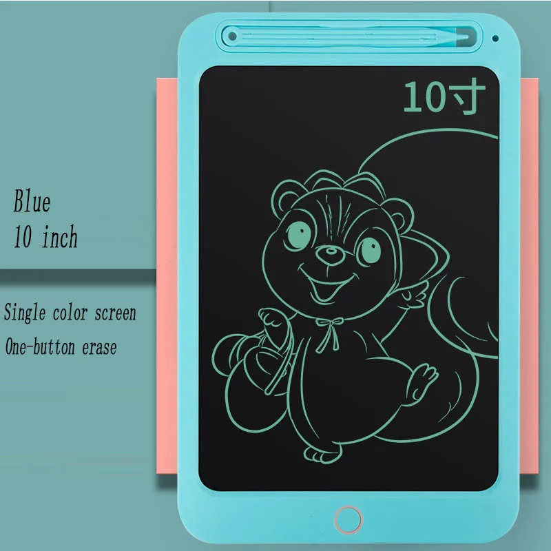 QWKZ игрушки для рисования для детей lcd доска для рисования детский планшет для рисования царапина картина игрушка с анти-стереть Замок Подарки на день рождения - Цвет: Single-10-blue