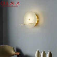 OULALA candelabro de mármol blanco para pared interior, lámpara LED de lujo para balcón, hogar, pasillo y dormitorio
