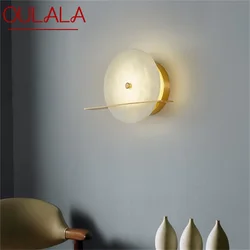 Ouala – applique murale en laiton à LED, éclairage d'intérieur en marbre blanc, de luxe, pour balcon, couloir, chambre à coucher 