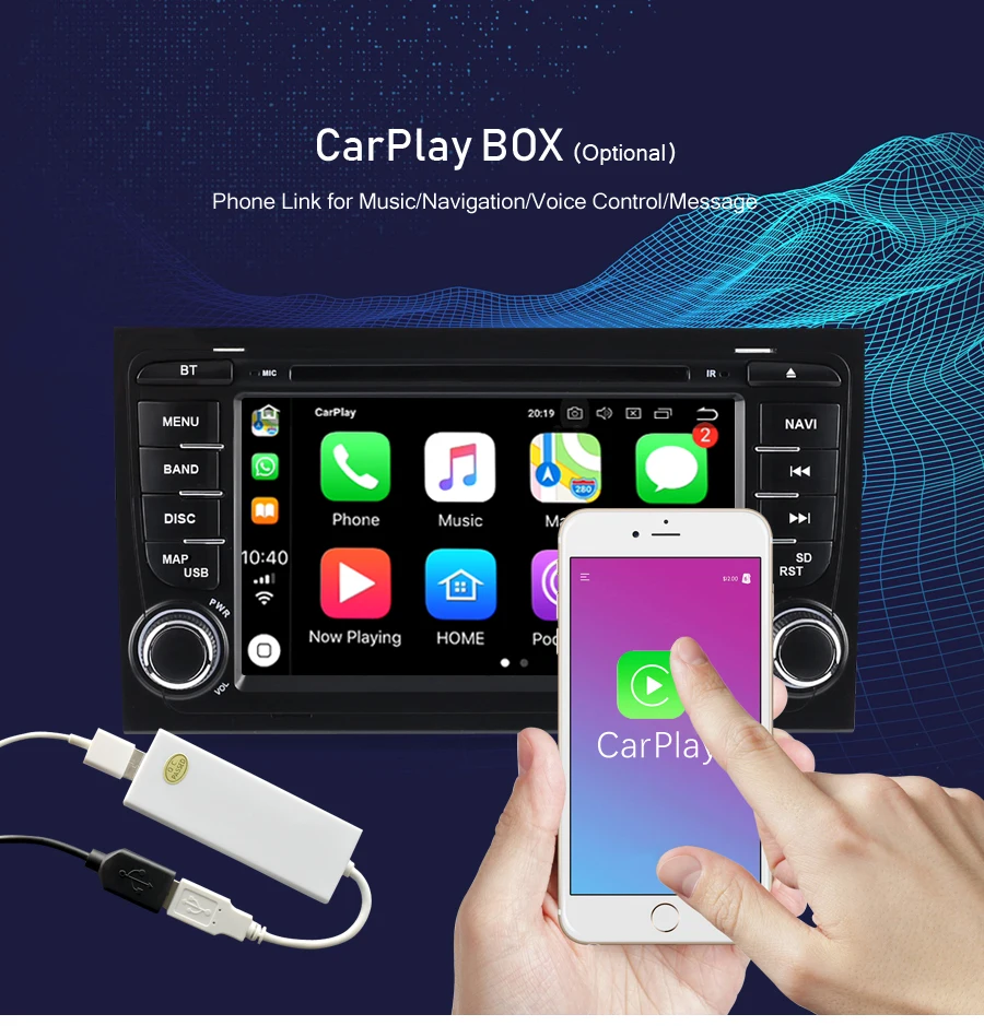 Excellent Android 9.0 car Radio DVD Multimedia player for Audi A4 S4 2002-2008 Auto Audio Bluetooth GPS stereo Video Navigation 6