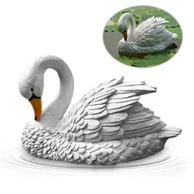 Моделирование Лебедь скульптура открытый сад рыба пруд Декор водный пейзаж скалы аквариум ландшафтное украшение
