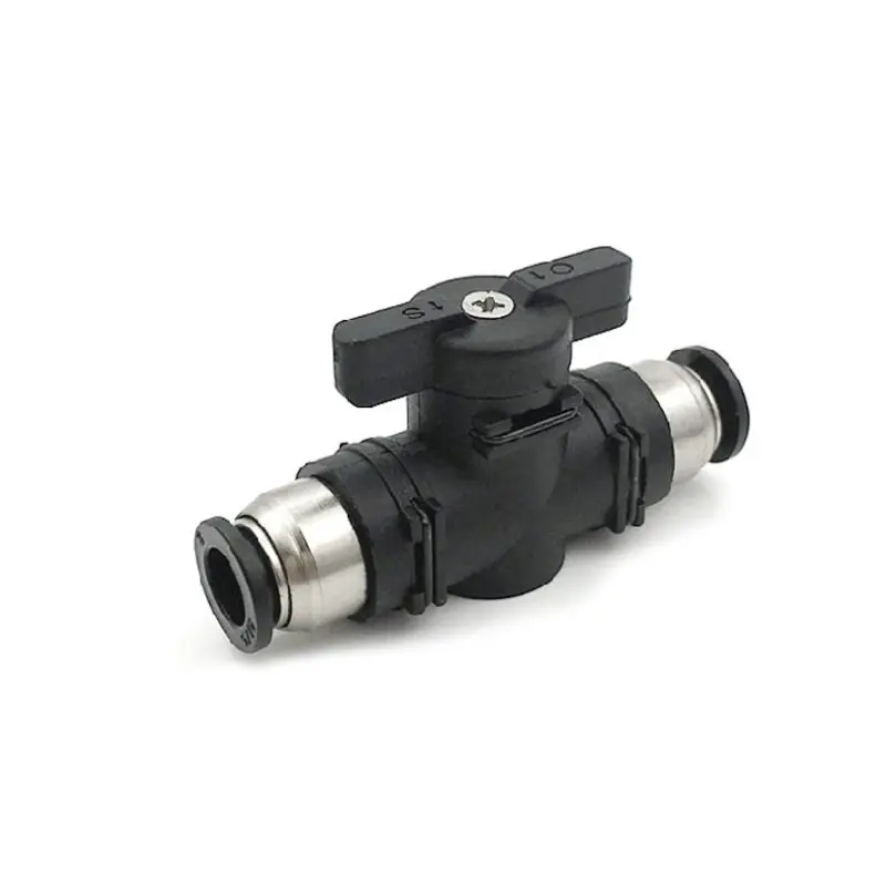 

8mm Pneumatic Push Quick Joint Connector BUC Hand Valve Switch Plastic Adapter Air Line Tube Fittings