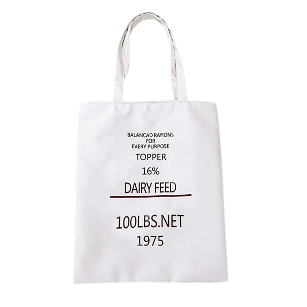 D Bolso Mujer Female Canvas Shopping Bag Cartoon Shoulder Bag Student Out Large Capacity Bag Reusable Shopping Bags - Цвет: D