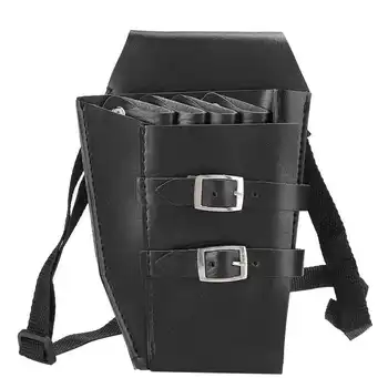 

Hairdresser Multi-Functional Scissors Waist Bag Hair Clip Comb Hairdressing Tool Large Storage Space Storage Bag Black