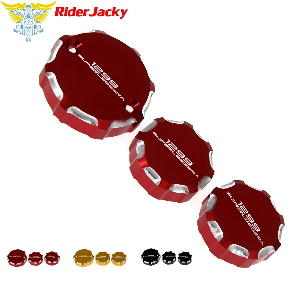 

RiderJacky® Motorcycle Front Brake Clutch & Rear Brake Fluid Reservoir Cover Cap For DUCATI 1299 Superleggera 2017-2018