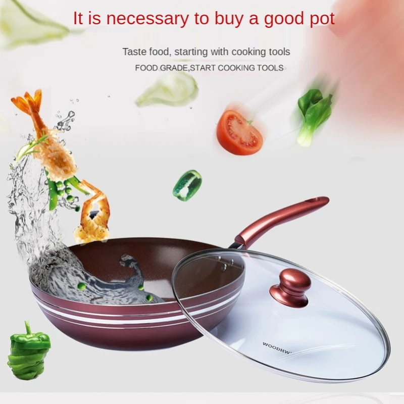 Home Mini Non Stick Frying Pan Coating 5 Layers Bottom Soft Handle Aluminum Dishwasher Safe Cooking Pan Set Kitchen Tool