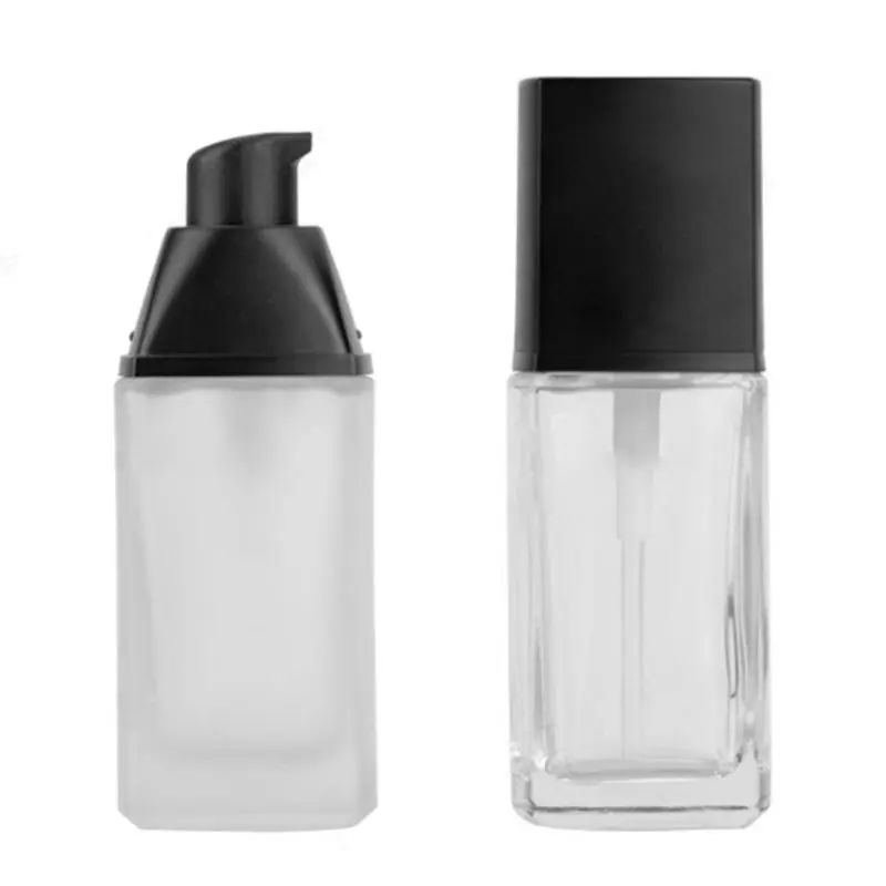 

30ml Frosted Glass Refillable Empty Bottle for Lotion Liquid Body Cream Cosmetic Foundation Container Vials with Press Pump X5XC