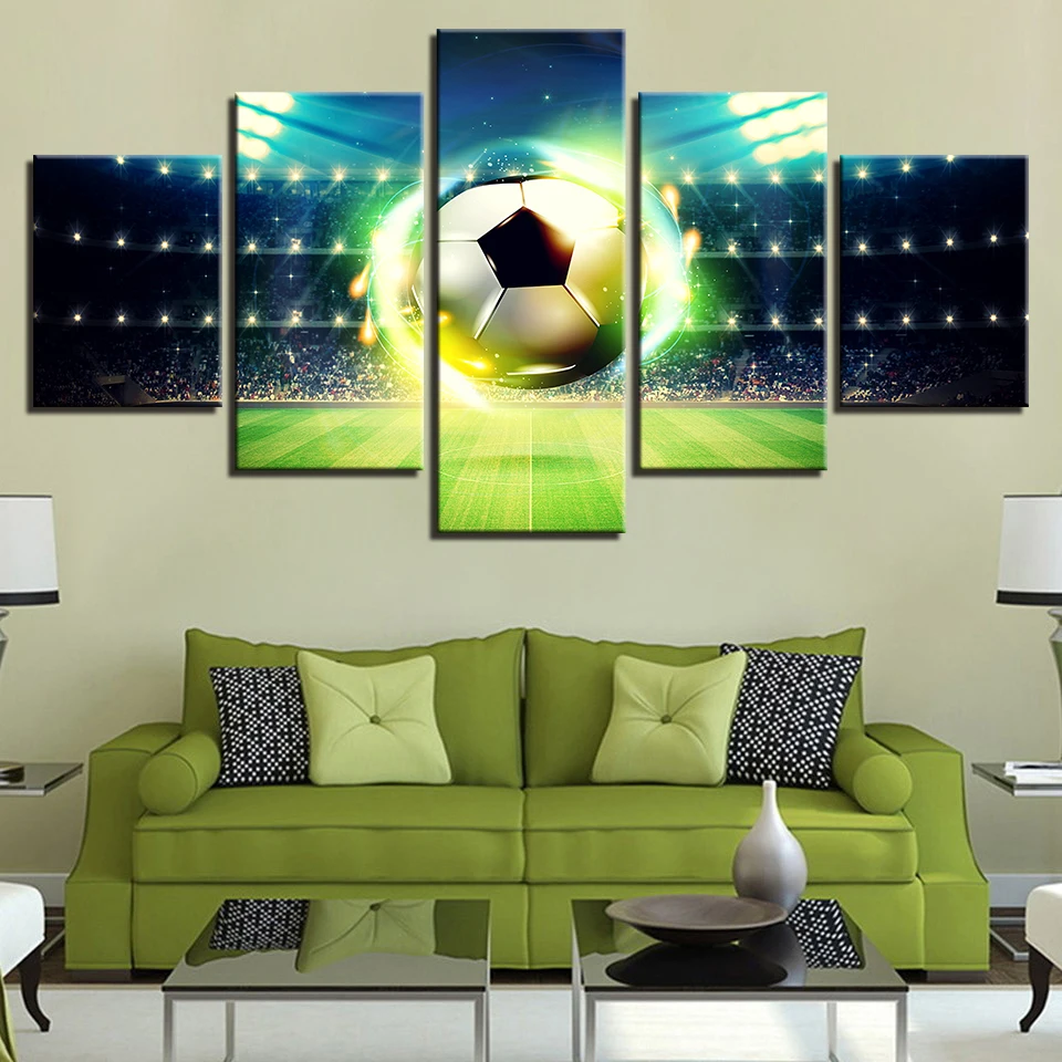 

Modular Canvas HD Prints Posters Home Decor Wall Art Pictures 5 Pieces football field Art Scenery Landscape Paintings No Frame