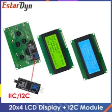 LCD 2004 + I2C 2004 20x4 2004A синий/зеленый экран HD44780 символ LCD /w IIC/I2C серийный интерфейс адаптер модуль для arduino