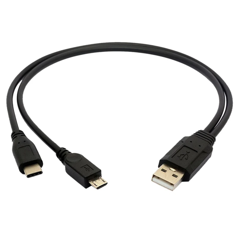 2 USB 2,0 type A Мужской Двойной микро-usb Y сплиттер зарядный кабель для передачи данных OD889 - Цвет: 2