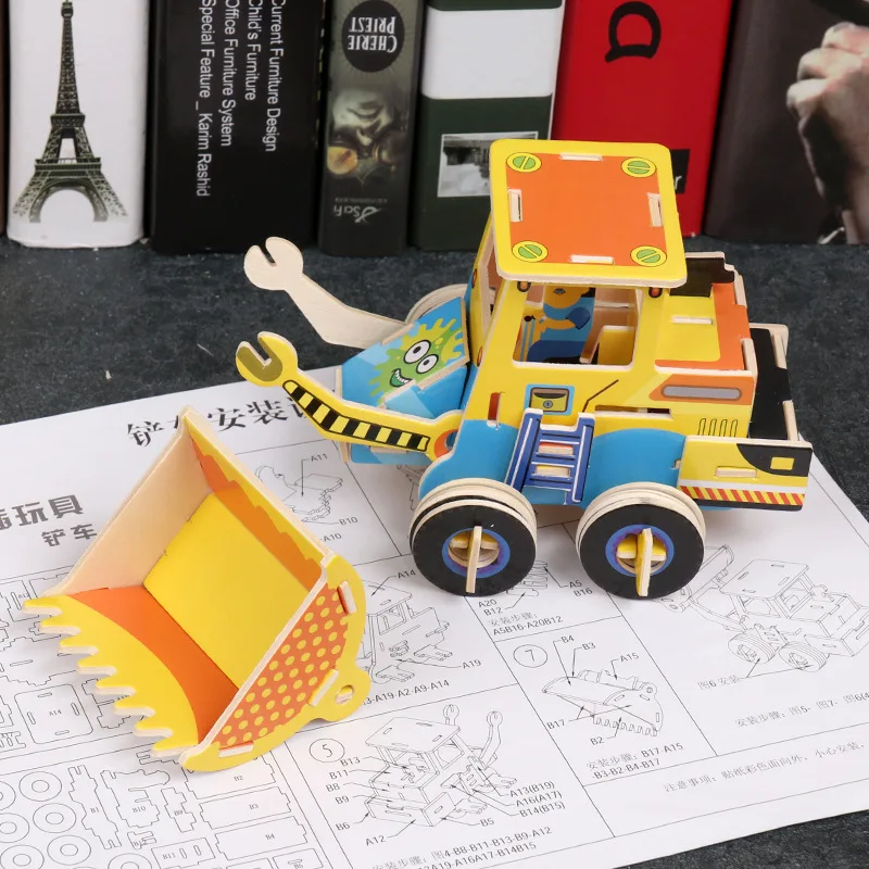 Children-s-Wooden-Assembling-Car-3D-Three-Dimensional-Puzzle-Engineering-Truck-Excavator-Insert-Toys-Children-s (4)