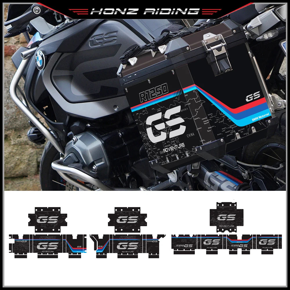R1250GS ADV R1200GS ADV 3 X Adventure Protector Cover Sticker Decal Set Suitable for BMW Aluminum BOX 1 Set